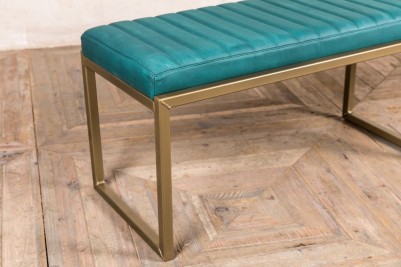turqouise blue dining bench